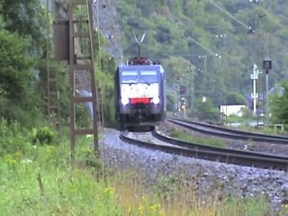 Züge südlich Loreley, RHB145, Railion185, Railion145, 101, MRCE189, Crossrail 185, 460, 428, 427