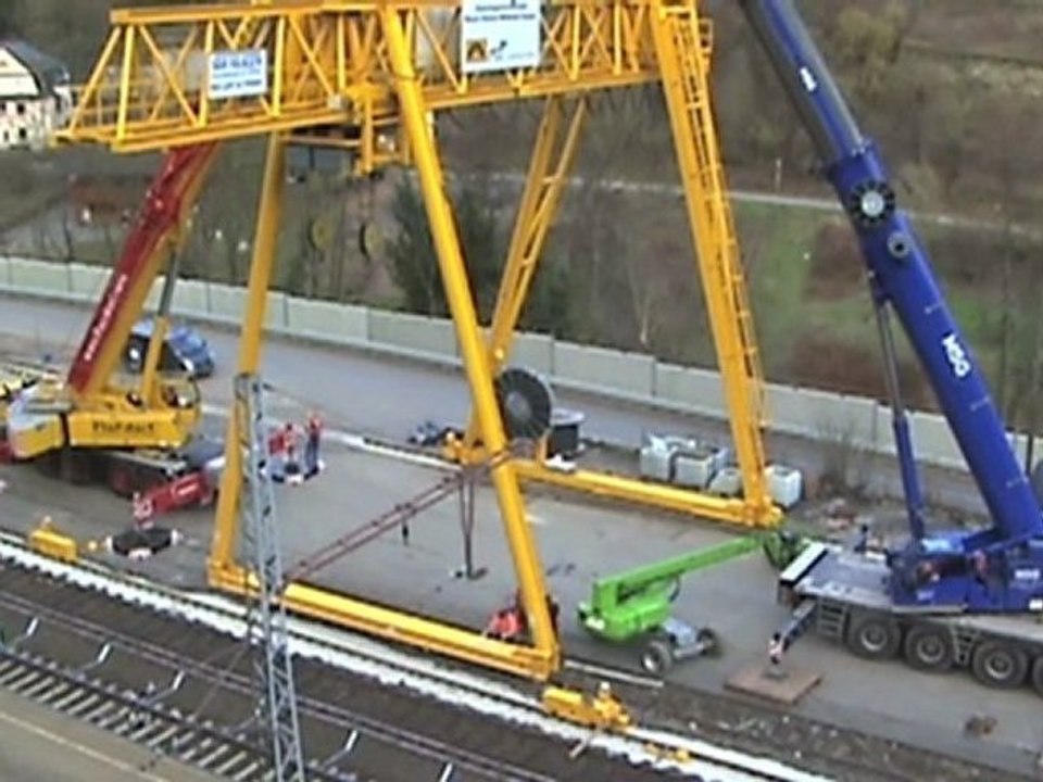 Aufbau Portalkran Ediger-Eller Kaiser-Wilhelm-Tunnel Teil 006