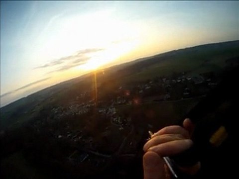 Ecole Grand Vol Paramoteur, Paris Nord Ouest, video embarquée sous voile ITV AWAK 18, Mars 2012.