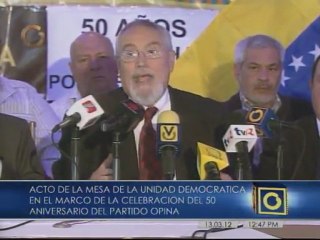 Aveledo: Hay que dejar atrás el sectarismo y el rencor