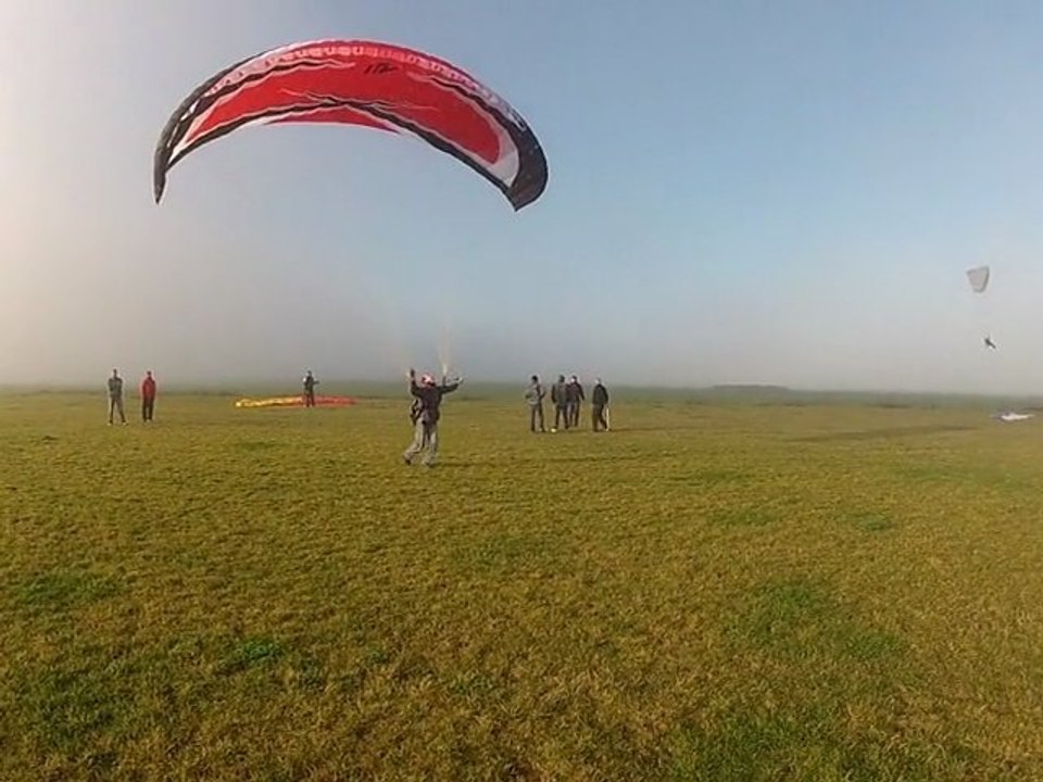 Ecole Grand Vol Paramoteur, Paris Nord Ouest, Brouillard à Persan Beaumont le  3 janv 2012