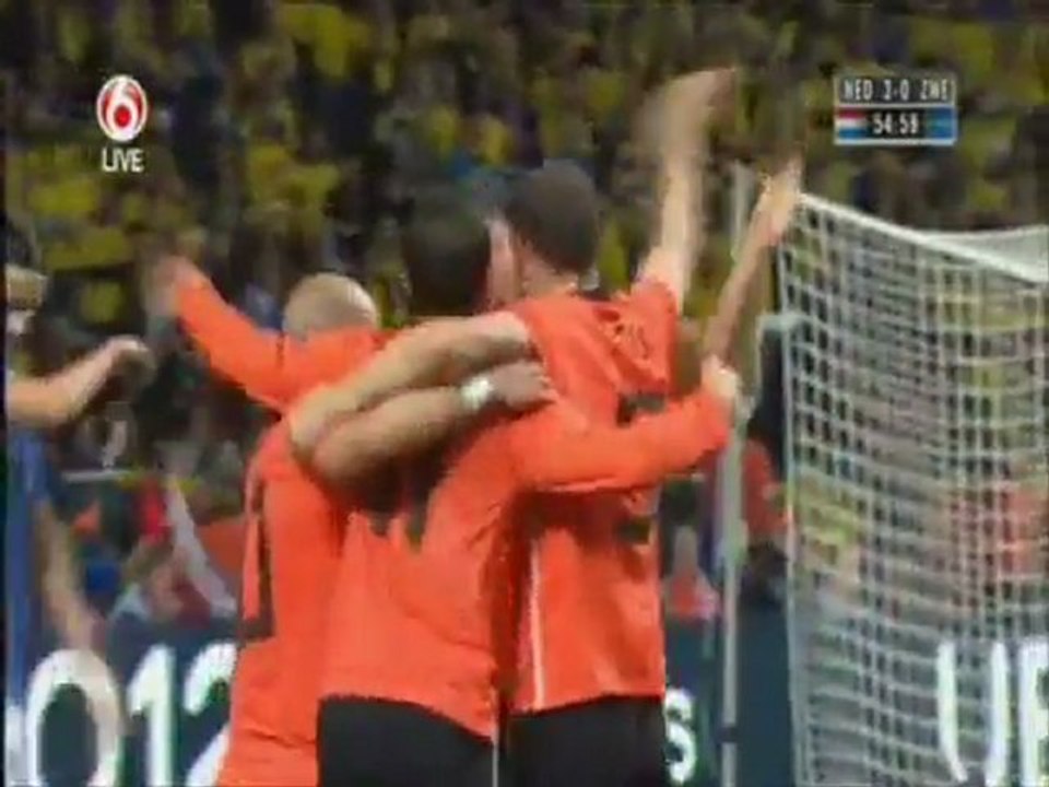 2010. 10. 12  Netherlands - Sweden 4-1, All Goals UEFA Euro 2012 Qualifiers