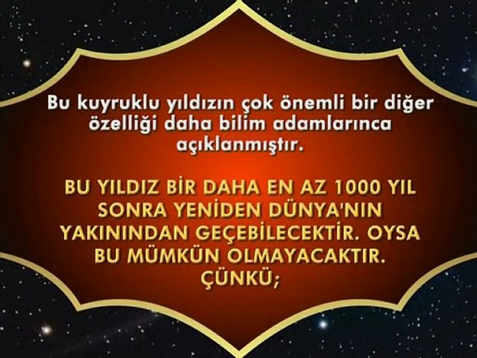 HZ. MEHDİ'NİN ÇIKIŞ ALAMETİ : İKİ UÇLU KUYRUKLU YILDIZ