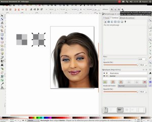 Le damier de transparence dans inkscape