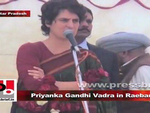 Priyanka Gandhi Vadra in Raebareli appreciates the works of Sonia Gandhi
