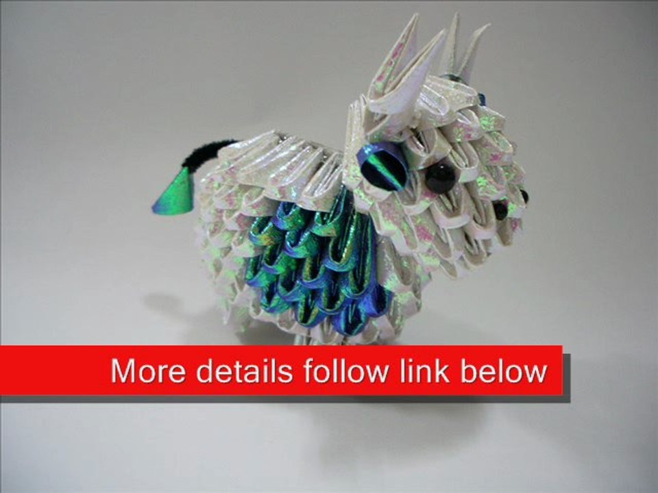 3D Origami Small Dog