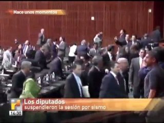 Asi se vivió el sismo de 7.8 en el poder legislativo Mexicano