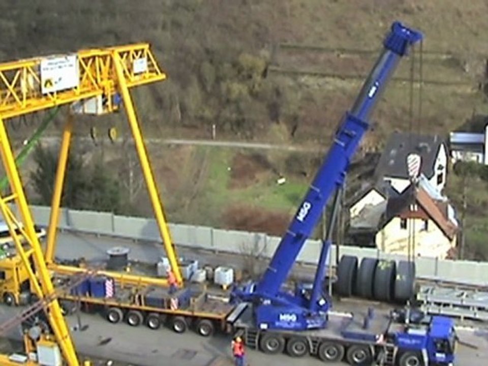 Aufbau Portalkran Ediger-Eller Kaiser-Wilhelm-Tunnel Teil 002