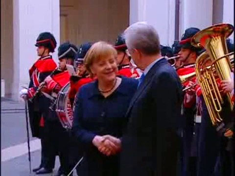 Roma - L'arrivo del Cancelliere Angela Merkel (13.03.12)
