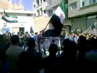 فري برس ريف دمشق قارة  القلمون  مظاهرة طلابية 13 3 2012