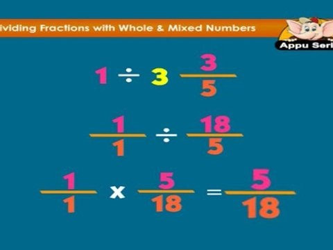 Learn Fractions - Dividing Fraction With Whole & Mixed Number