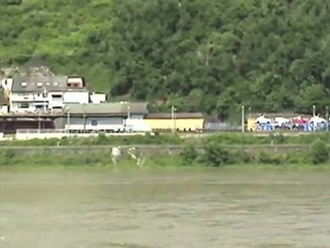 Kaub a. Rhein, BR155, BR152, 2x BR185, BR143, Rheinschiffe