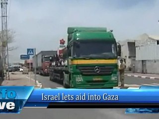 Israel lets aid into Gaza