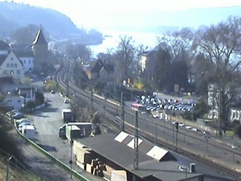 Eisenbahnen beim Bahnhof Linz a. Rhein, Captrain BR185, DBAG BR185, BR145, BR425