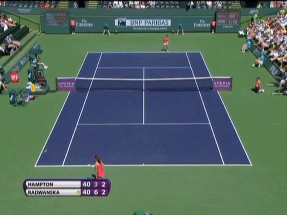 Indian Wells - Radwanska weiter, Hampton muss aufgeben