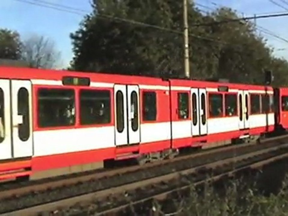 Brühl Hürth Fischenich, Straßenbahnen auf Vorgebirgsbahn und BR294+ 2x BR644 auf Eifelstrecke