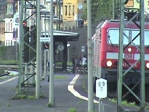 Bahnhof Assmannshausen, Railpool BR185, BR110, R4C BR185, BR152, Railion BR185, 2x BR143