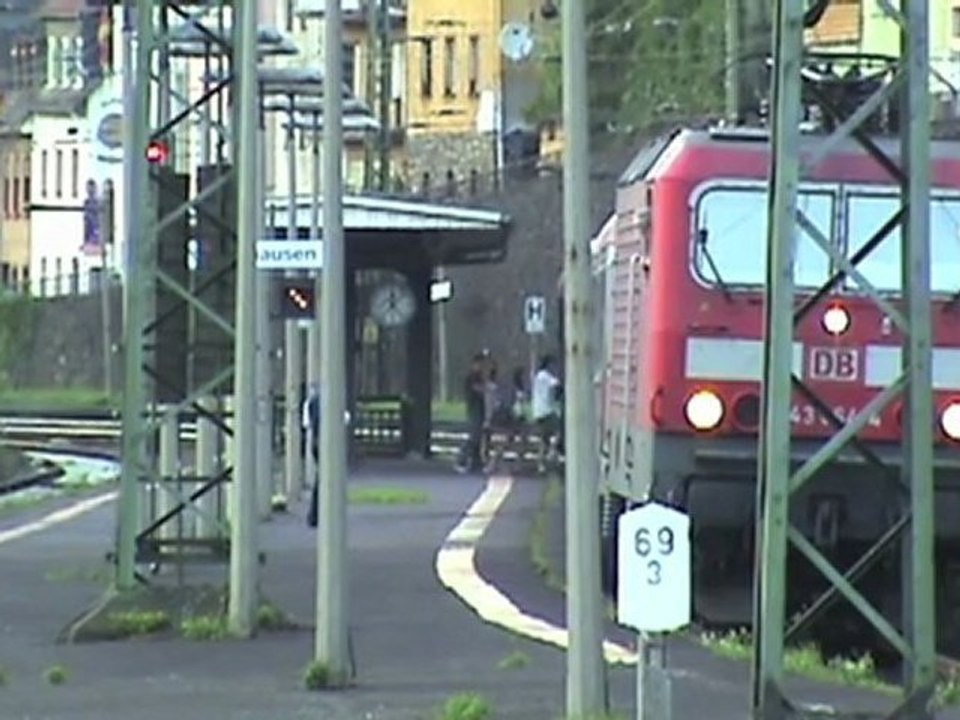 Bahnhof Assmannshausen, Railpool BR185, BR110, R4C BR185, BR152, Railion BR185, 2x BR143