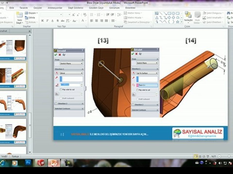 solidworks kursu, www.sayisalanaliz.net