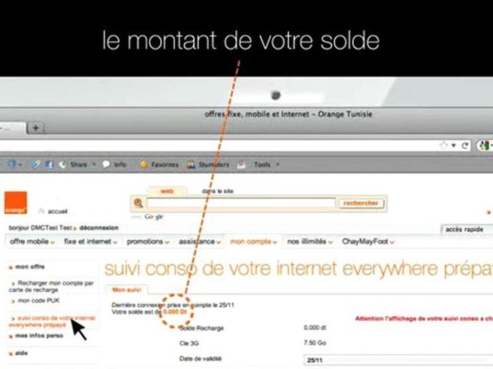 Comment suivre ma consommation clé 3G internet everywhere prépayé ?