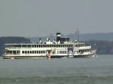 Raddampfer Goethe auf dem Rhein bei Bingen und Rüdesheim