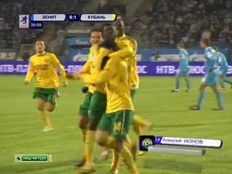 РФПЛ 2011/12. 34 тур. Зенит - Кубань 1-1 (0-1 Ионов)