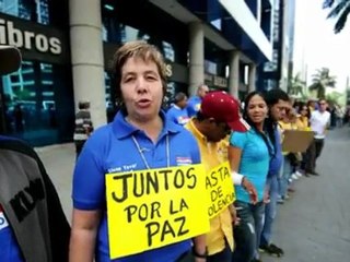 Protesto contra violência na Venezuela