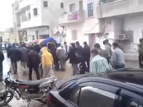 فري برس حلب الاتارب تشييع الشهيد بصمت خوفاًمن الأمن 14 3 2012