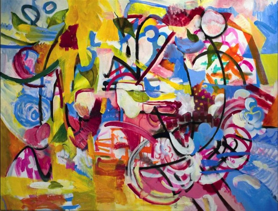 Abstract Painting Process Movie  |  Roarrr by Ari Lankin  |  Herbie Hancock - Jungle Line