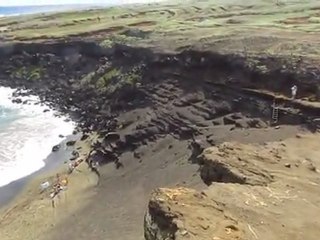 green sand beach-big island