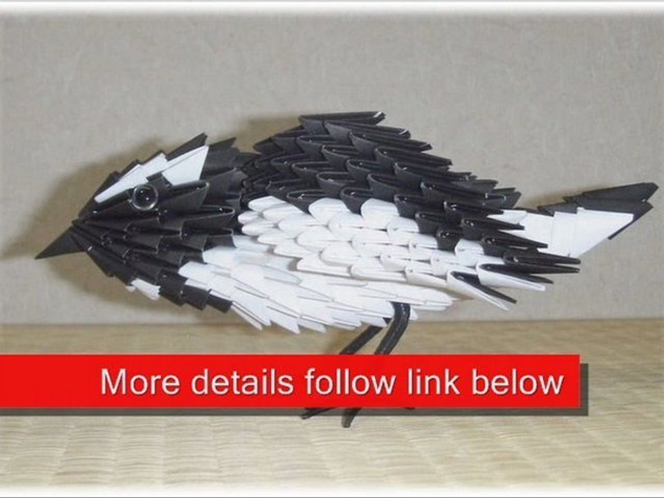 3D Origami Wagtail Bird
