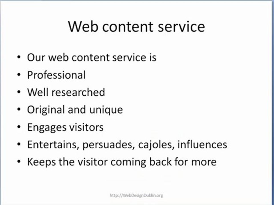 Web Content Service of Website Owners