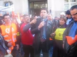 intervention CGT au rassemblement des salariés d'alcatel Lucent le 12 mars 2012