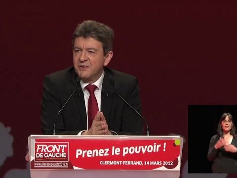 Discours de Jean-Luc Mélenchon à Clermont-Ferrand