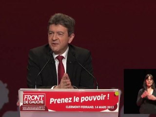 Discours de Jean-Luc Mélenchon à Clermont-Ferrand