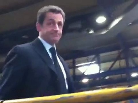 Nicolas Sarkozy visite Bronze Industriel à Suippes (51)
