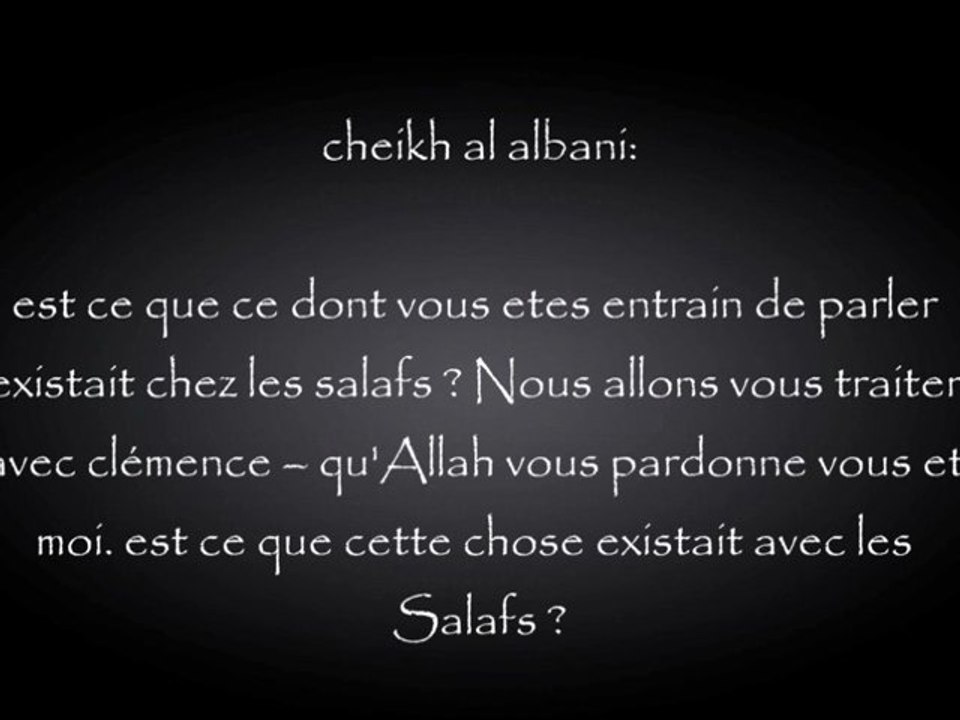 Les chants Religieux ?  Sheikh Al Albany