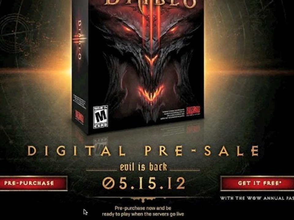Diablo III OFFICIAL RELEASE DATE 5/15/2012