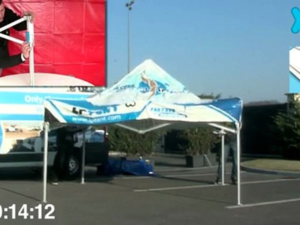 Installation rapide de la tente pliante XP 3m x 3m par LPTENT
