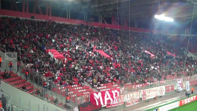 Το Γεώργιος Καραϊσκάκης πριν από τον αγώνα Ολυμπιακός-Μέταλιστ