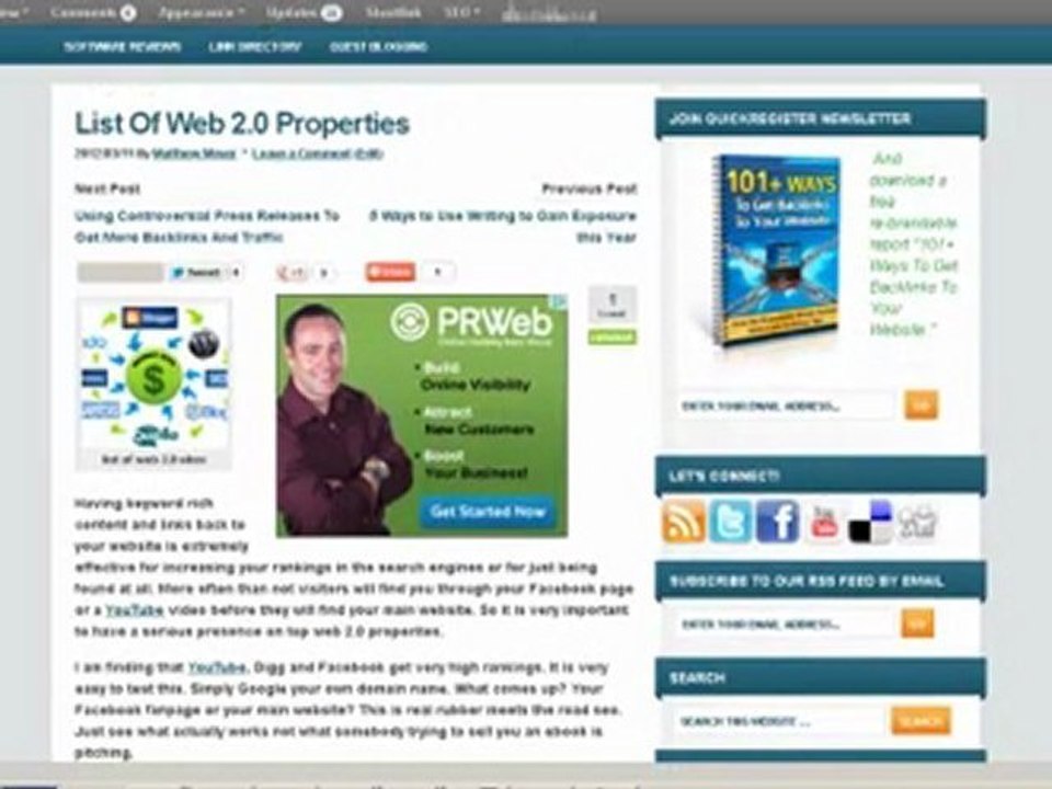 List Of Web 2.0 Properties