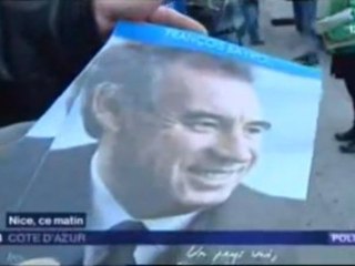 Militant de la campagne de François Bayrou à Nice