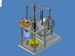 2eme animation 3D du moteur Stirling