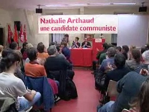 Rouen : meeting de Nathalie Arthaud, candidate de Lutte Ouvrière