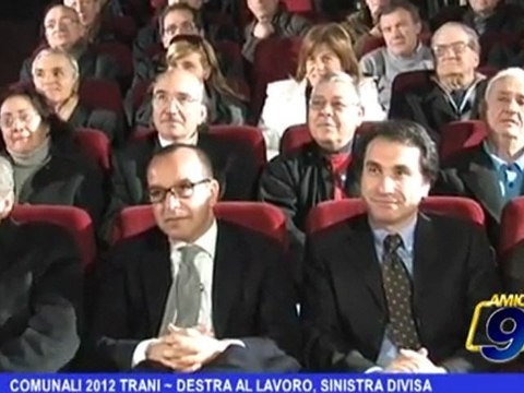 Trani | Comunali 2012: destra al lavoro sinistra, divisa