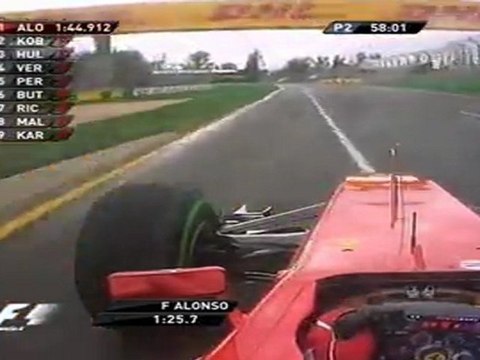 F1 2012 Melbourne FP2 Fernando Alonso Onboard