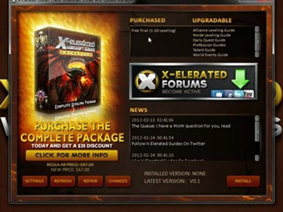 World Of WarCraft Fast Leveling with "X-Elerated  Leveling Guide Addon"