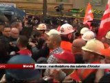 France, manifestations des salariés d’Arcelor