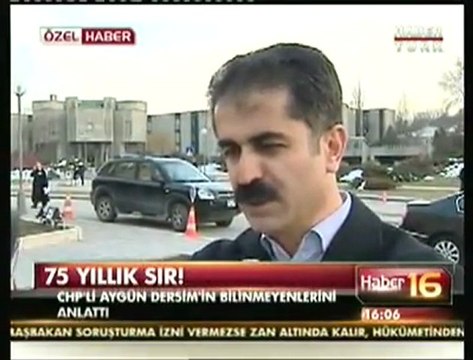 CHP Dersim Milletvekili Hüseyin Aygün, Dersim katliamı ile ilgili bu güne kadar bilinmeyenleri 10.03.2012 tarihinde Habertürk’e anlattı.