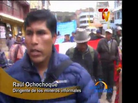 Puno Tres mil mineros informales en movilizacion
